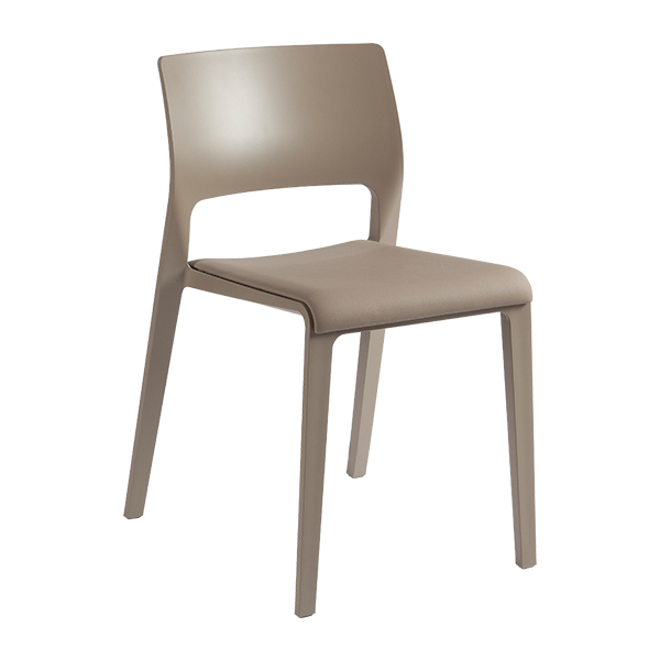 Stuhl Juno taupe mit magnetischer Sitzauflage taupe mieten