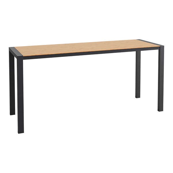 Stehtisch Algarve schwarz/Bambus L240*B80*H110 cm mieten