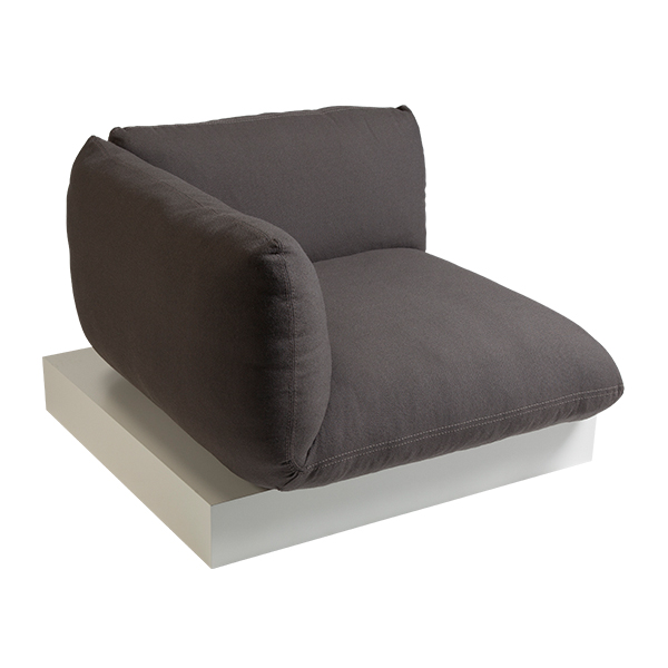 Jalis Sitzelement 100 cm als Endstück umbragrau mieten