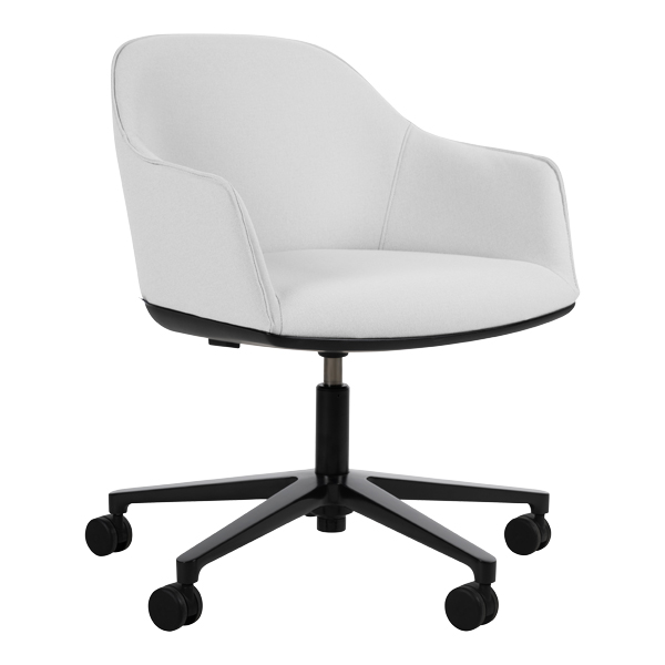 Softshell Chair creme-weiß, Fünfstern-Dreh-Untergestell mieten