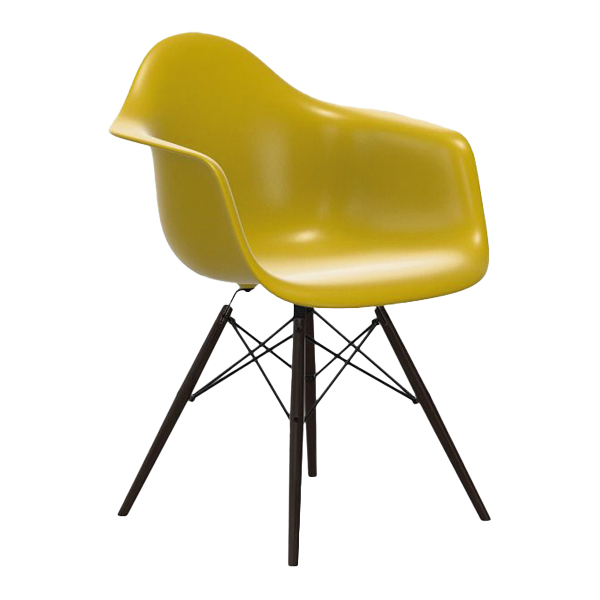 DAW Eames Plastic Armchair Ahorn schwarz Sitz senf mieten