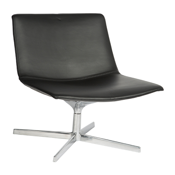 Loungesessel Catifa 60 4-Ways schwarz Leder mieten
