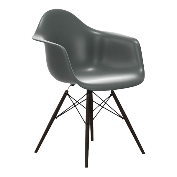 DAW Eames Plastic Armchair Ahorn schwarz Sitz granitgrau mieten