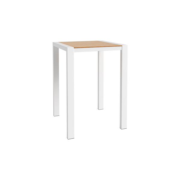 Stehtisch Algarve weiß/Bambus L80*B80*H110 cm mieten