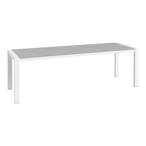 Dinnertisch Algarve weiß/Beton L240*B80*H75 cm mieten