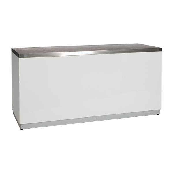 Theke weiß B200*T70*H95 cm mit Deckblatt CNS mieten
