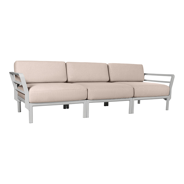 Loungesofa 3-Sitzer Maximo white mit Kissensatz salt white mieten