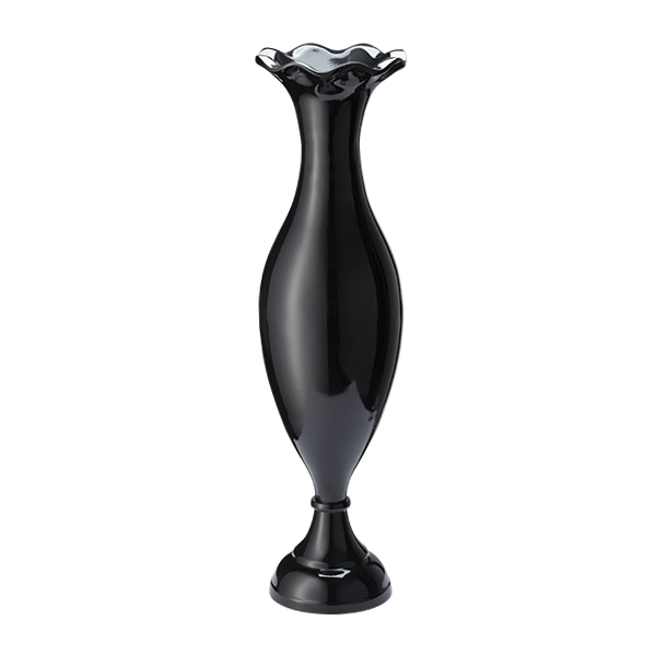 Rococo Vase schwarz Crown Ø20 H75 cm mieten