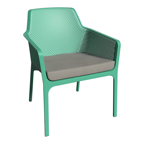 Net Relax Stuhl ocean mit Sitzkissen grau mieten