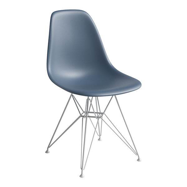 DSR Eames Plastic Chair weiß Sitz meerblau mieten
