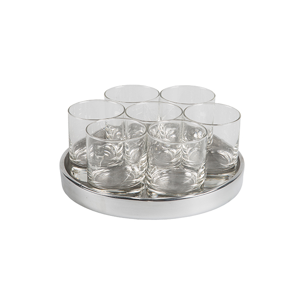 Senso Tischdekosatz 235 alu glass Ø22 cm mieten