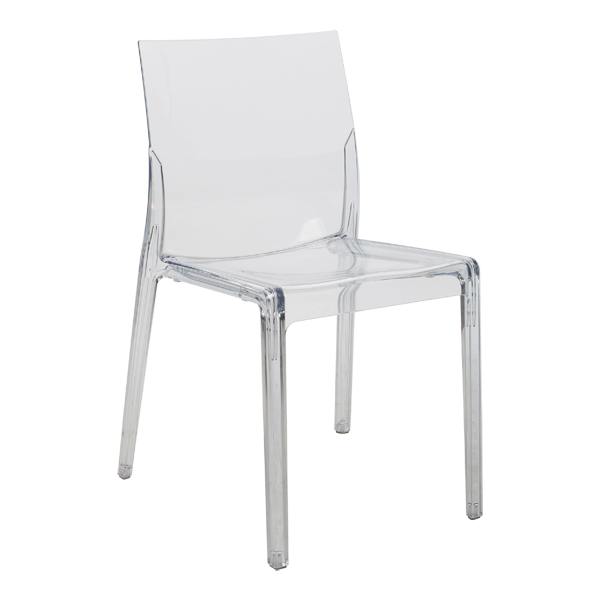 Stuhl Nancy transparent B51*T52,5*H82 SH45 cm mieten