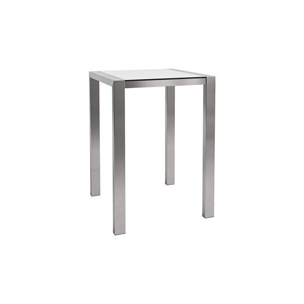 Stehtisch Algarve Edelstahl/weiß L80*B80*H110 cm mieten
