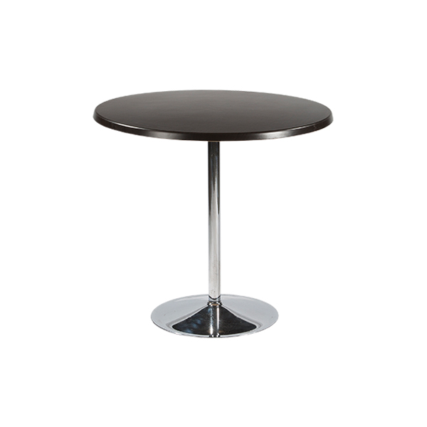 Bistrotisch verchromt Nussbaum Ø80*H74 cm mieten