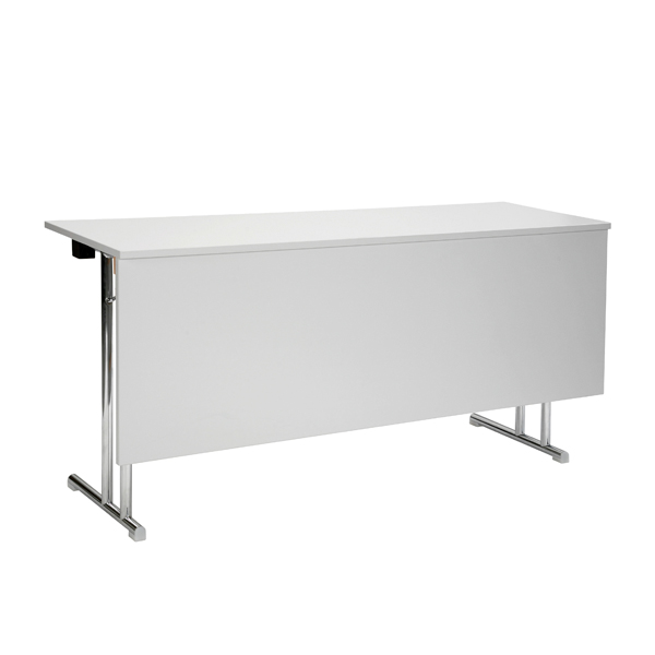 Tagungs-/Seminartisch grau mit Blende L160*B50*H76 cm mieten
