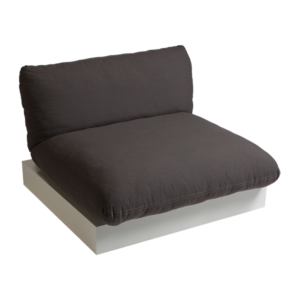Jalis Sitzelement 100 cm mit Rückenlehne umbragrau mieten