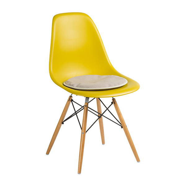 DSW Chair Ahorn Sitz senf mit Seat Dot sand/coffee mieten