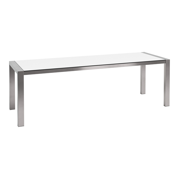 Dinnertisch Algarve Edelstahl/weiß L240*B80*H75 cm mieten