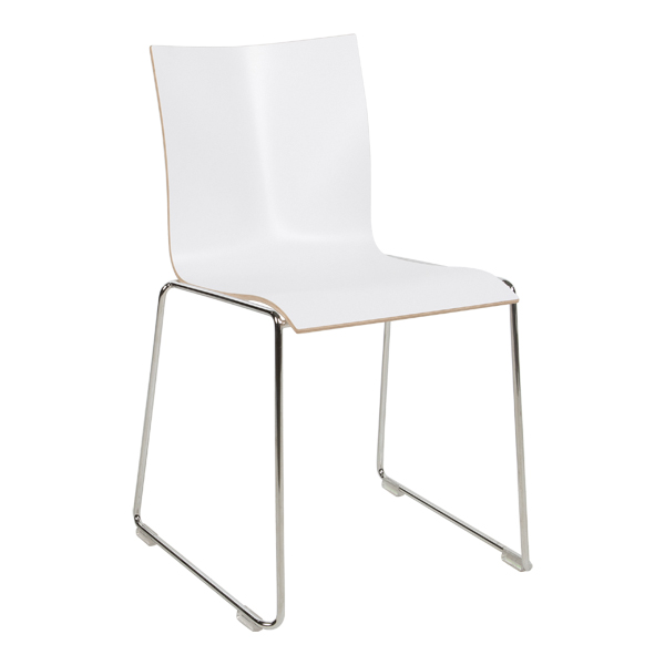 Stuhl Chairik Model 107 weiß B47*T53*H77 SH46 cm mieten
