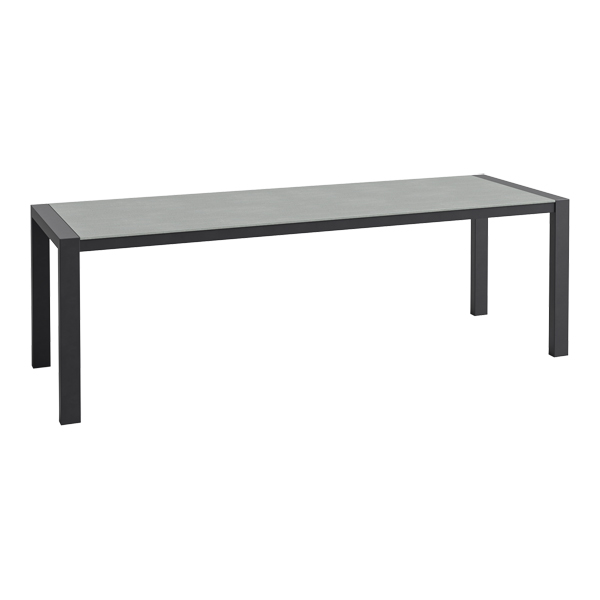 Dinnertisch Algarve schwarz/Beton L240*B80*H75 cm mieten