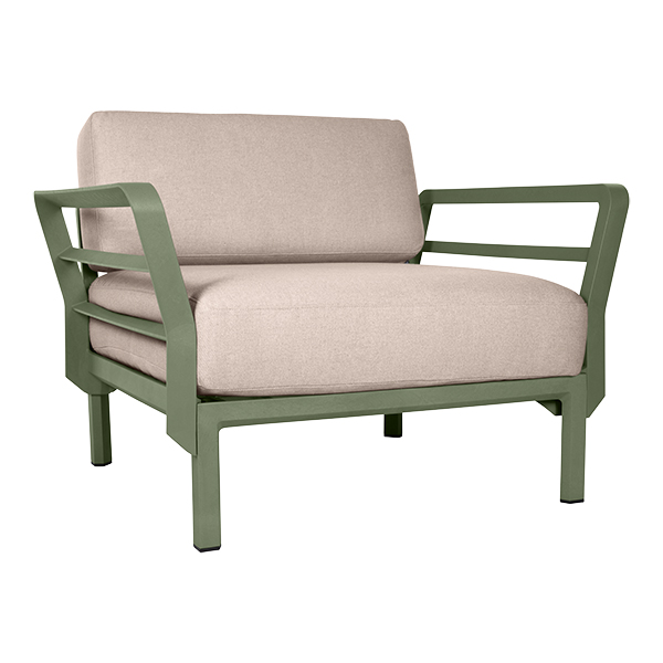 Loungesessel Maximo green mit Kissensatz salt white mieten