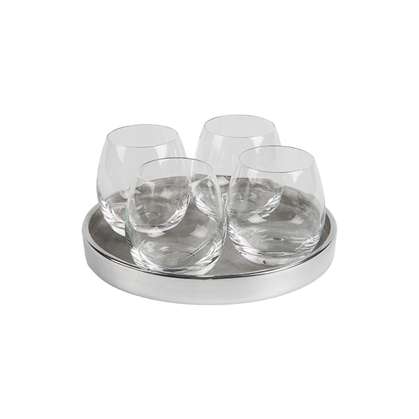 Senso Tischdekosatz 234 alu glass Ø22 cm mieten