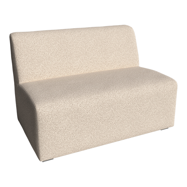 Bank 2-Sitz beige Deauville bouclé L104*T70*H70 cm mieten