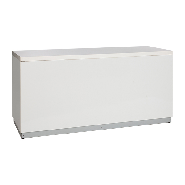 Theke weiß B200*T70*H95 cm mit Deckblatt weiß mieten