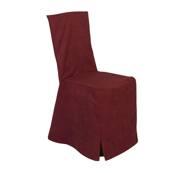 Polsterstuhl Dallas mit Velours-Stuhlhusse bordeauxrot mieten