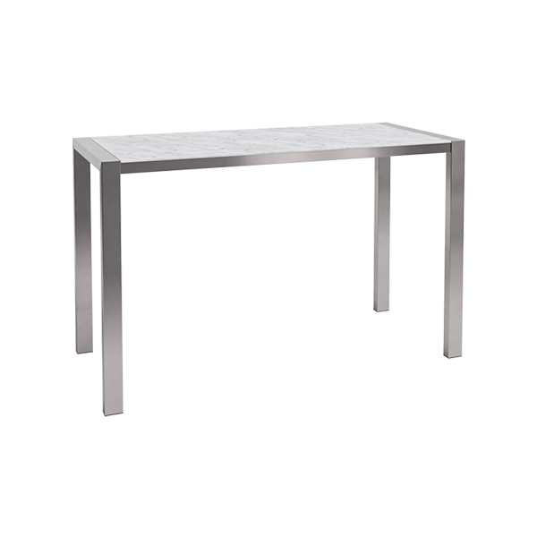Stehtisch Algarve Edelstahl/Volterra weiß L180*B80*H110 cm mieten