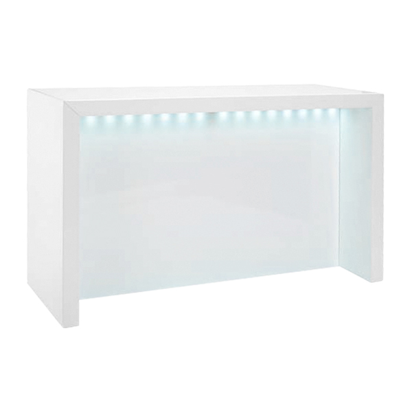 Brückentisch-Counter St. Tropez weiß mit LED 180*70*H108 cm mieten