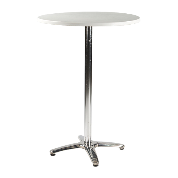 Stehtisch Porto Aluminium weiß Ø80*H110 cm mieten