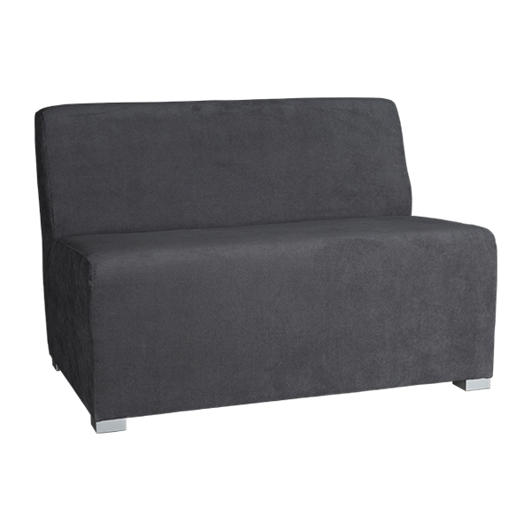 Bank 2-Sitz Ontario Stoff grau mieten