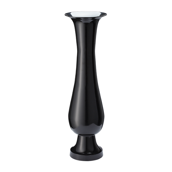 Rococo Vase schwarz Drip Ø20 H75 cm mieten