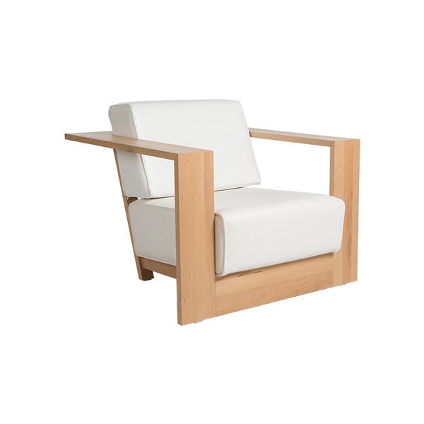 Lounger Sylt mit Kissensatz Leder weiß mieten