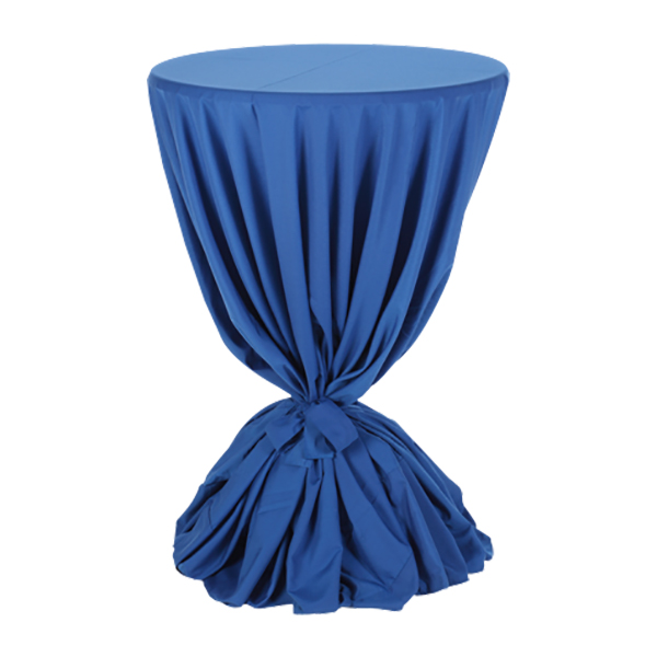Stehtischüberzug blau mit Schleife Ø360 cm mieten