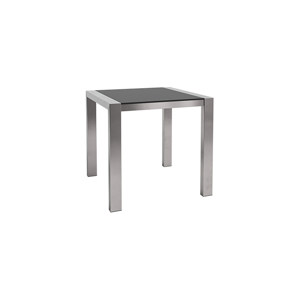 Dinnertisch Algarve Edelstahl/schwarz L80*B80*H75 cm mieten