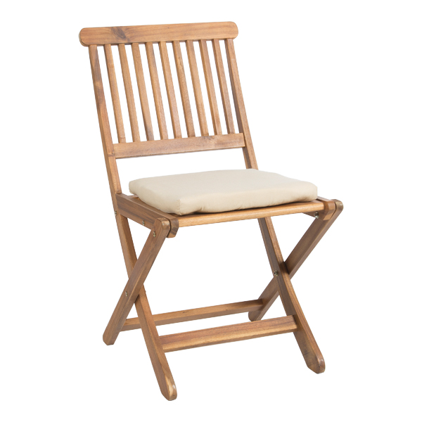 Holzklappstuhl Samoa mit Sitzkissen creme B46 SH45 cm mieten