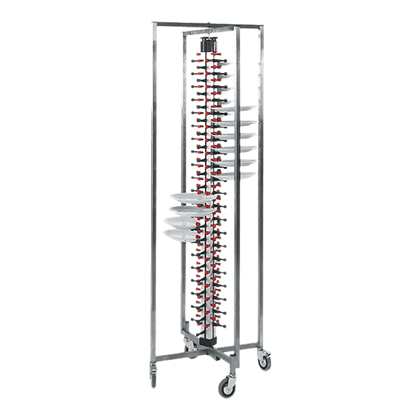 Teller-Regal für 84 Teller fahrbar H190 cm mieten