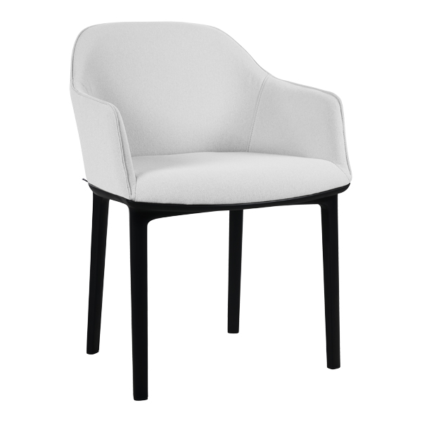 Softshell Chair creme-weiß, Vierbein-Untergestell schwarz mieten