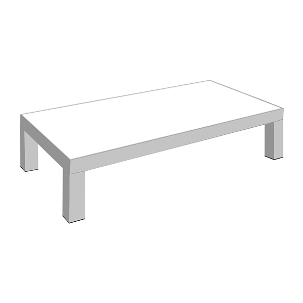 Lounge-Leuchttisch silbergrau L180*B90*H43 cm mieten