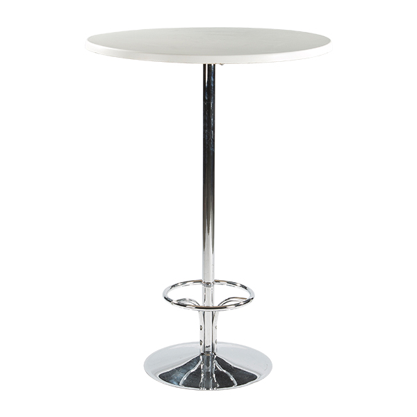 Stehtisch Brussel verchromt weiß Ø80*H110 cm mieten