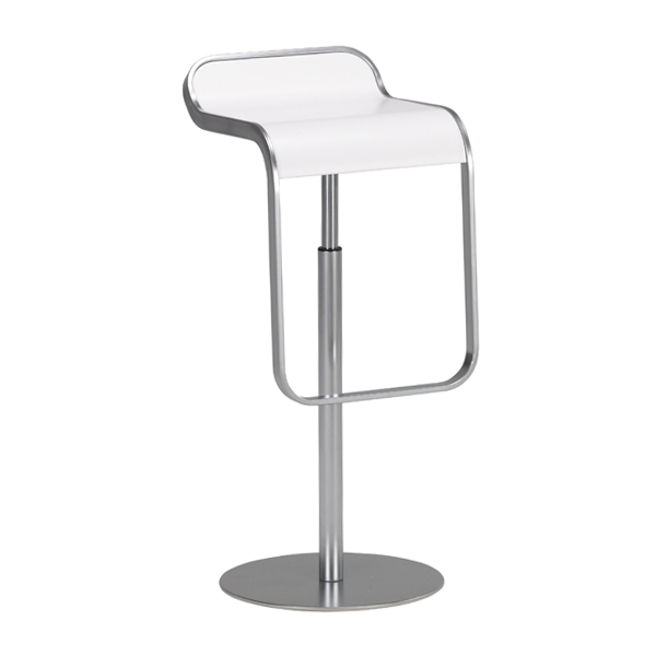 Barhocker LEM Chrom/weiß B37*T42*H75-86 SH66-79 cm mieten