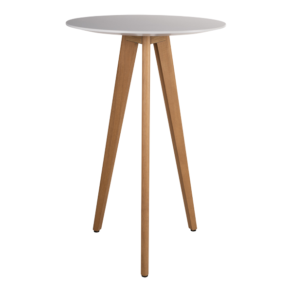 Stehtisch Halmstad mit Tischplatte weiß Ø70 H110 cm mieten
