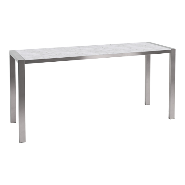 Stehtisch Algarve Edelstahl/Volterra weiß L240*B80*H110 cm mieten