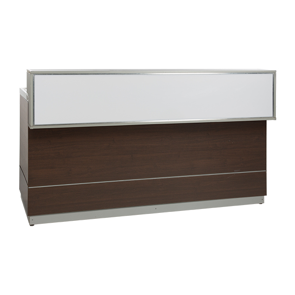 Sekttheke Holzdecor L200*T83*H115 cm mit CNS Deckblatt mieten