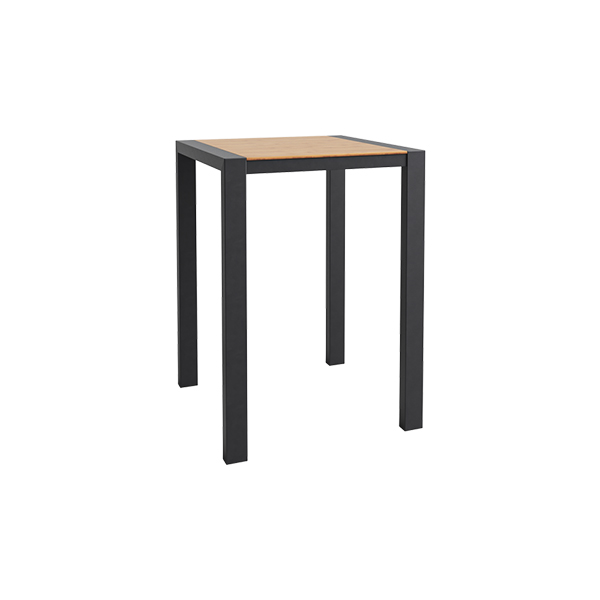 Stehtisch Algarve schwarz/Bambus L80*B80*H110 cm mieten