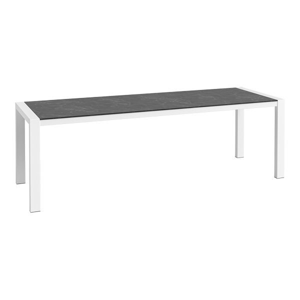 Dinnertisch Algarve weiß/Volterra schwarz L240*B80*H75 cm mieten