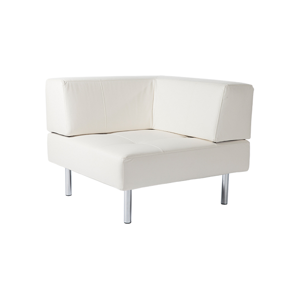 Endless straight Seat low Back Corner Yachtleder weiß mieten