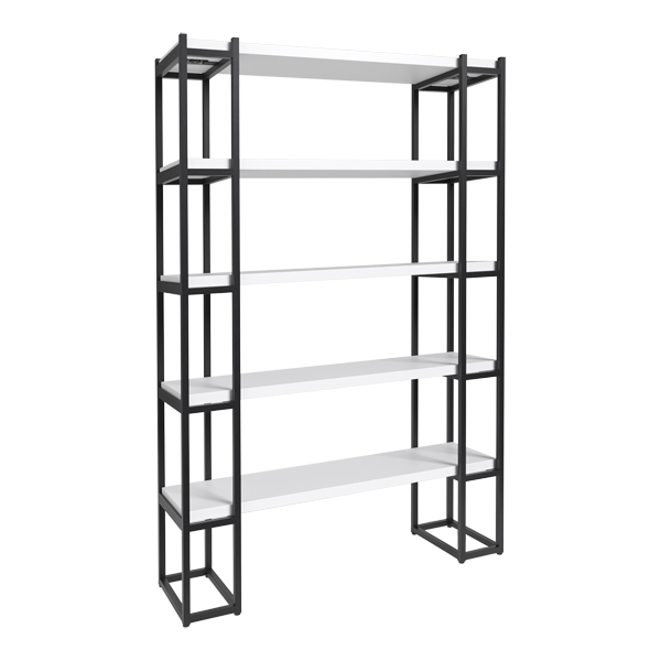 Regal Ibiza weiß mit 5 Böden L140*T43*H215 cm mieten